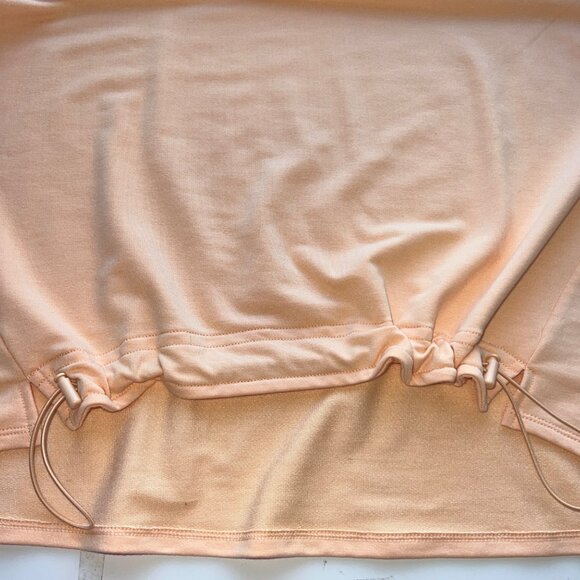 Thrive Société Peach Long-Sleeve Sweatshirt w/ Drawstring Hem Womens Size XL - Picture 6 of 7